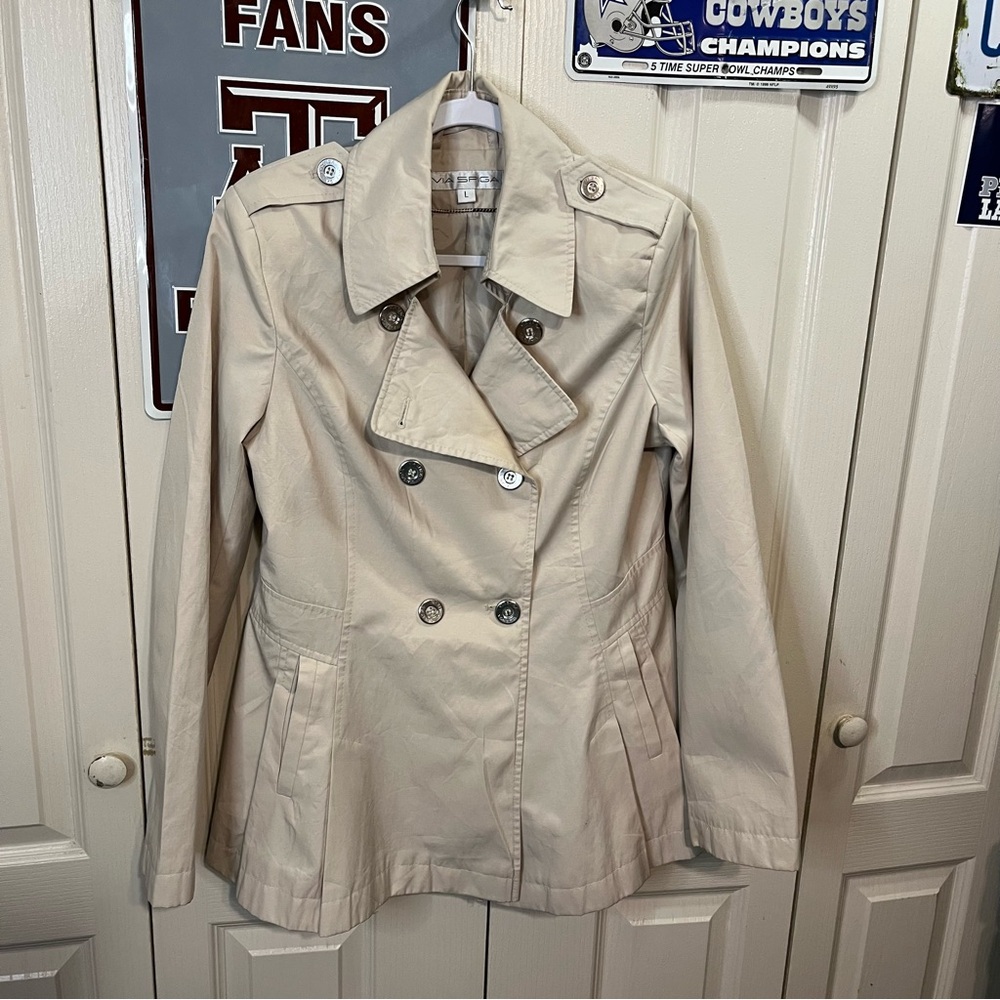 Via Spiga Women’s Double Breasted Trench Coat